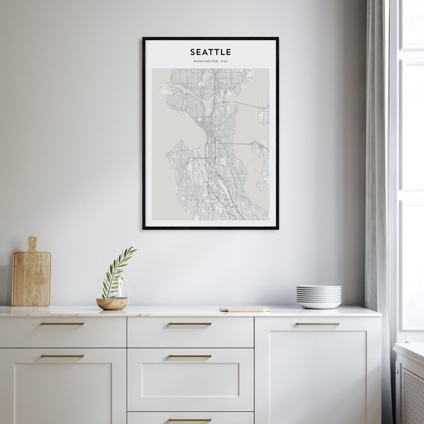 Seattle Map Portrait Poster
