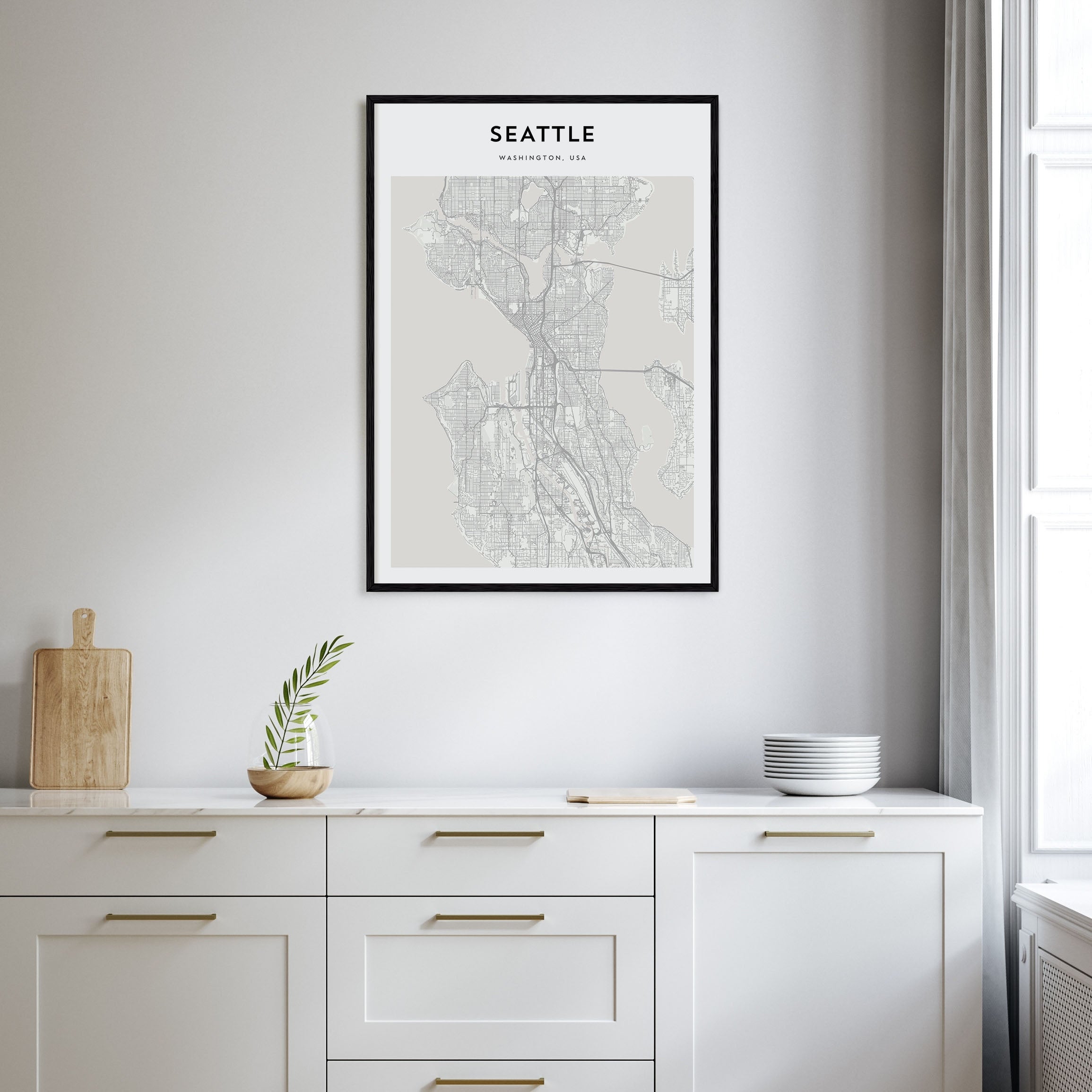 Seattle Map Portrait Poster