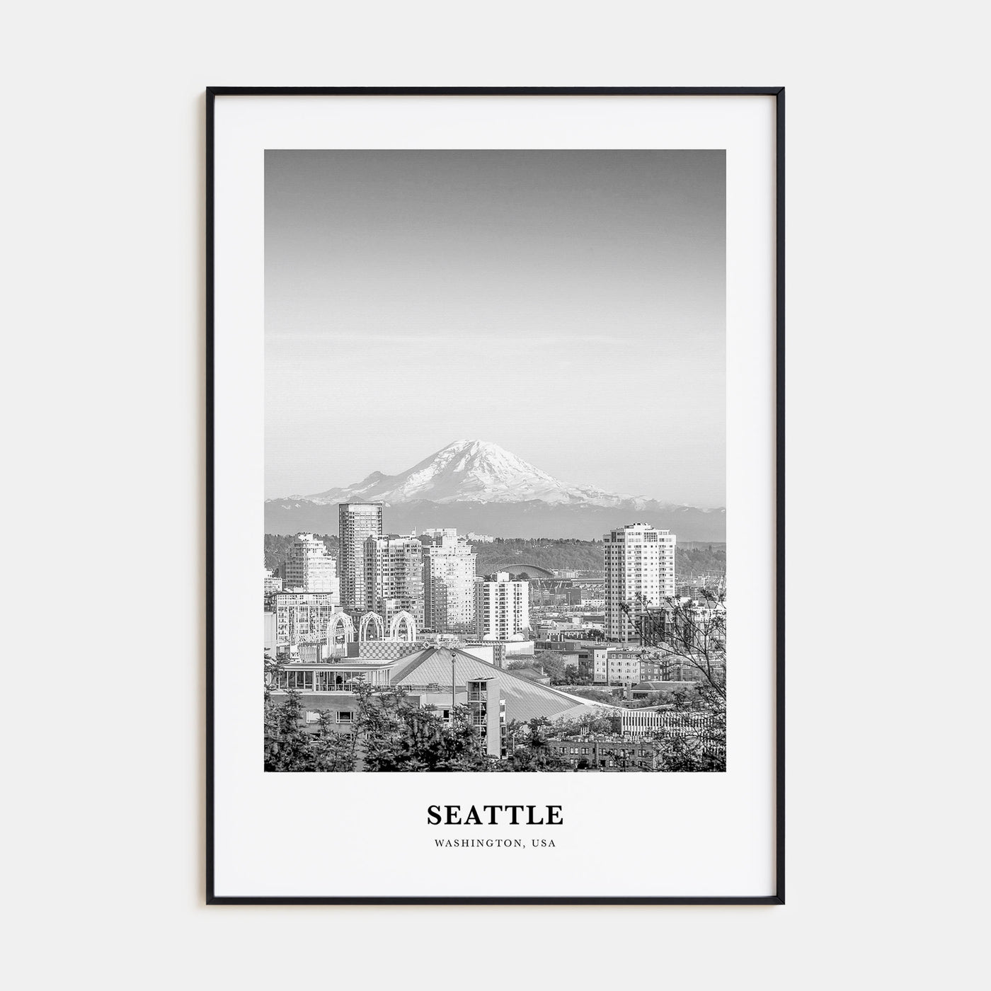 Seattle Portrait B&W No 2 Poster