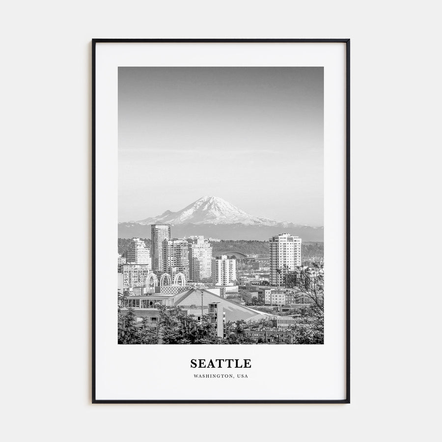 Seattle Portrait B&W No 2 Poster