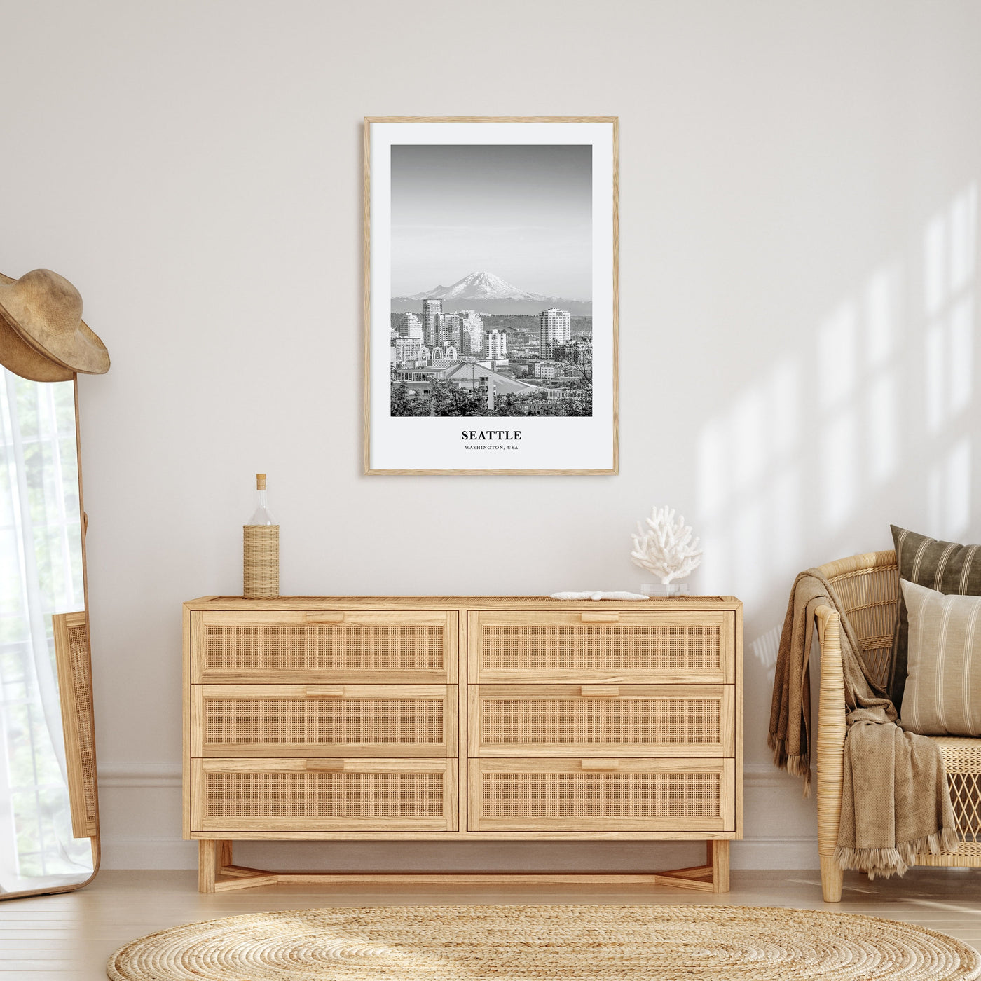 Seattle Portrait B&W No 2 Poster