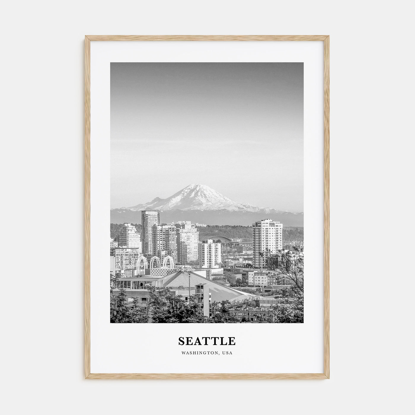 Seattle Portrait B&W No 2 Poster