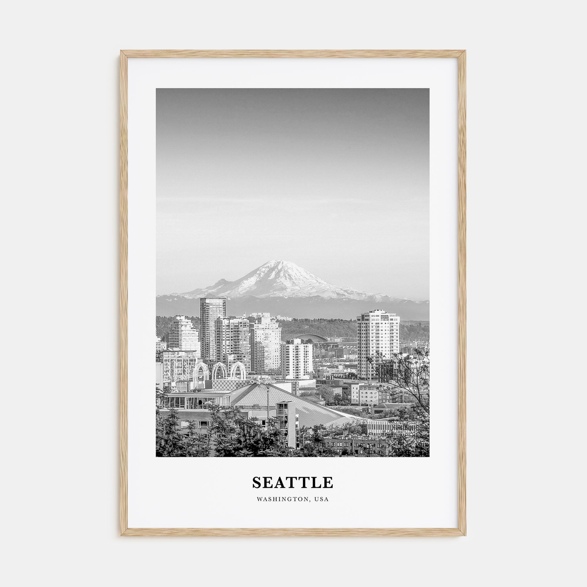 Seattle Portrait B&W No 2 Poster