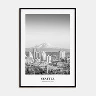 Seattle Portrait B&W No 2 Poster