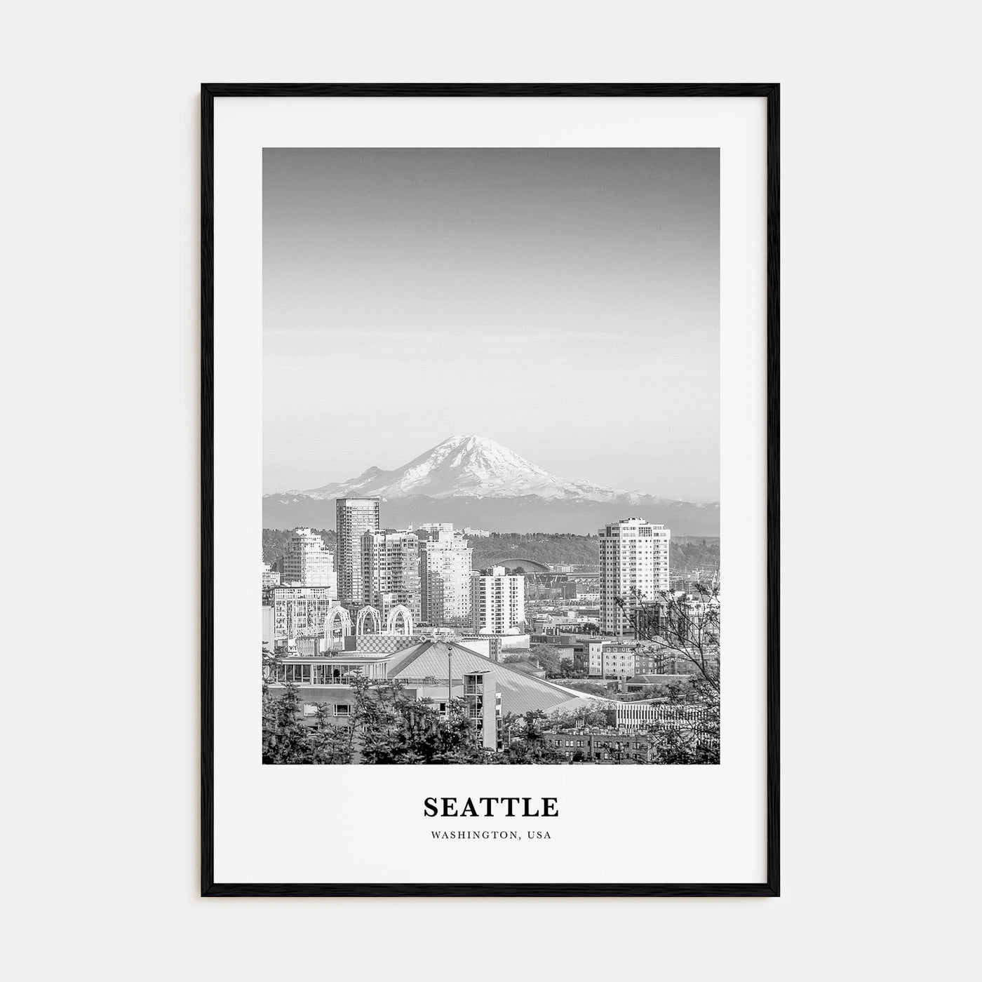 Seattle Portrait B&W No 2 Poster