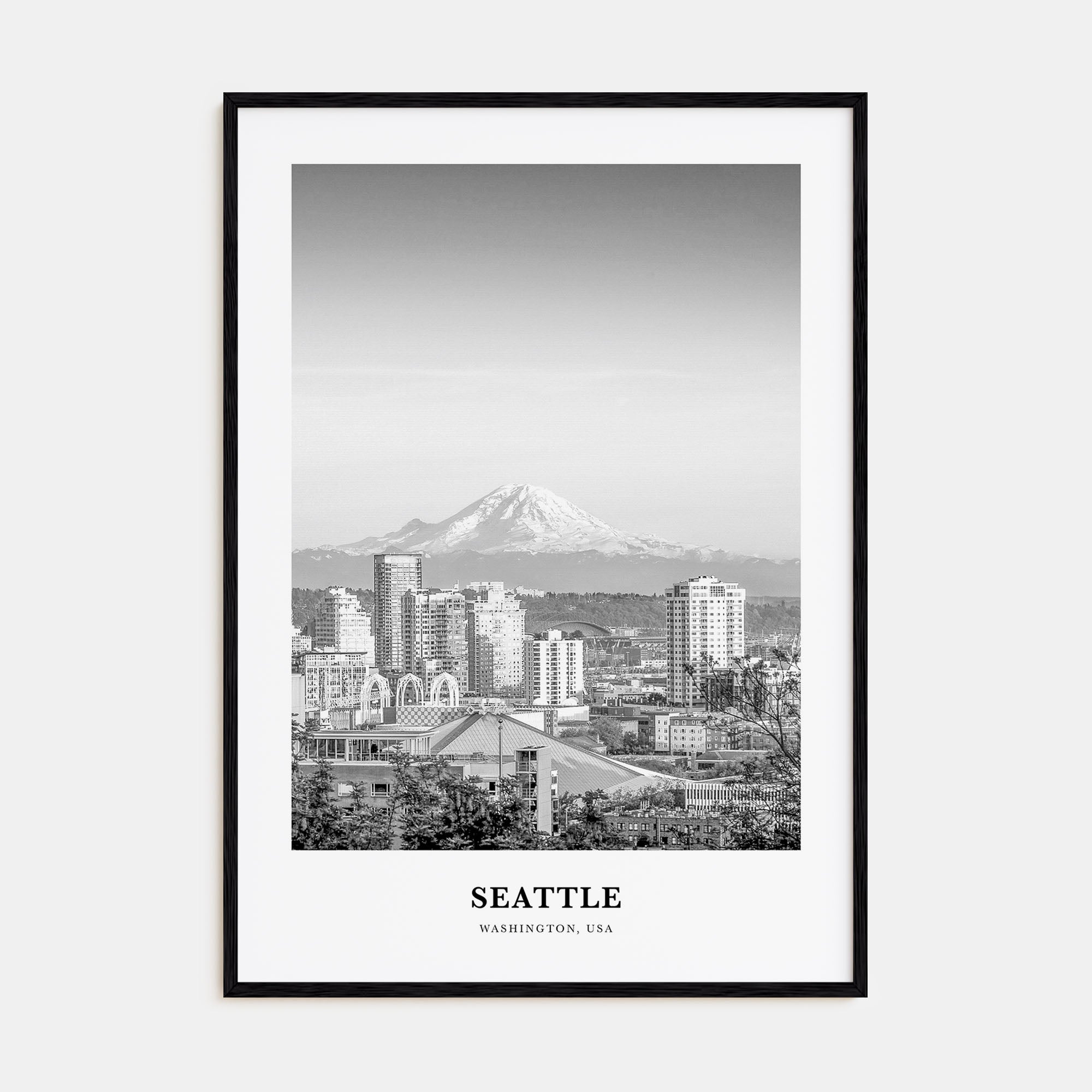 Seattle Portrait B&W No 2 Poster