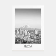 Seattle Portrait B&W No 2 Poster