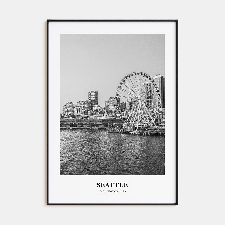 Seattle Portrait B&W No 3 Poster