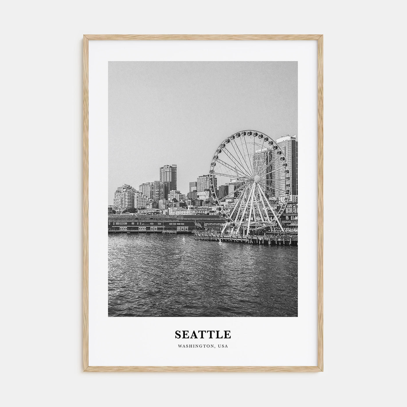 Seattle Portrait B&W No 3 Poster