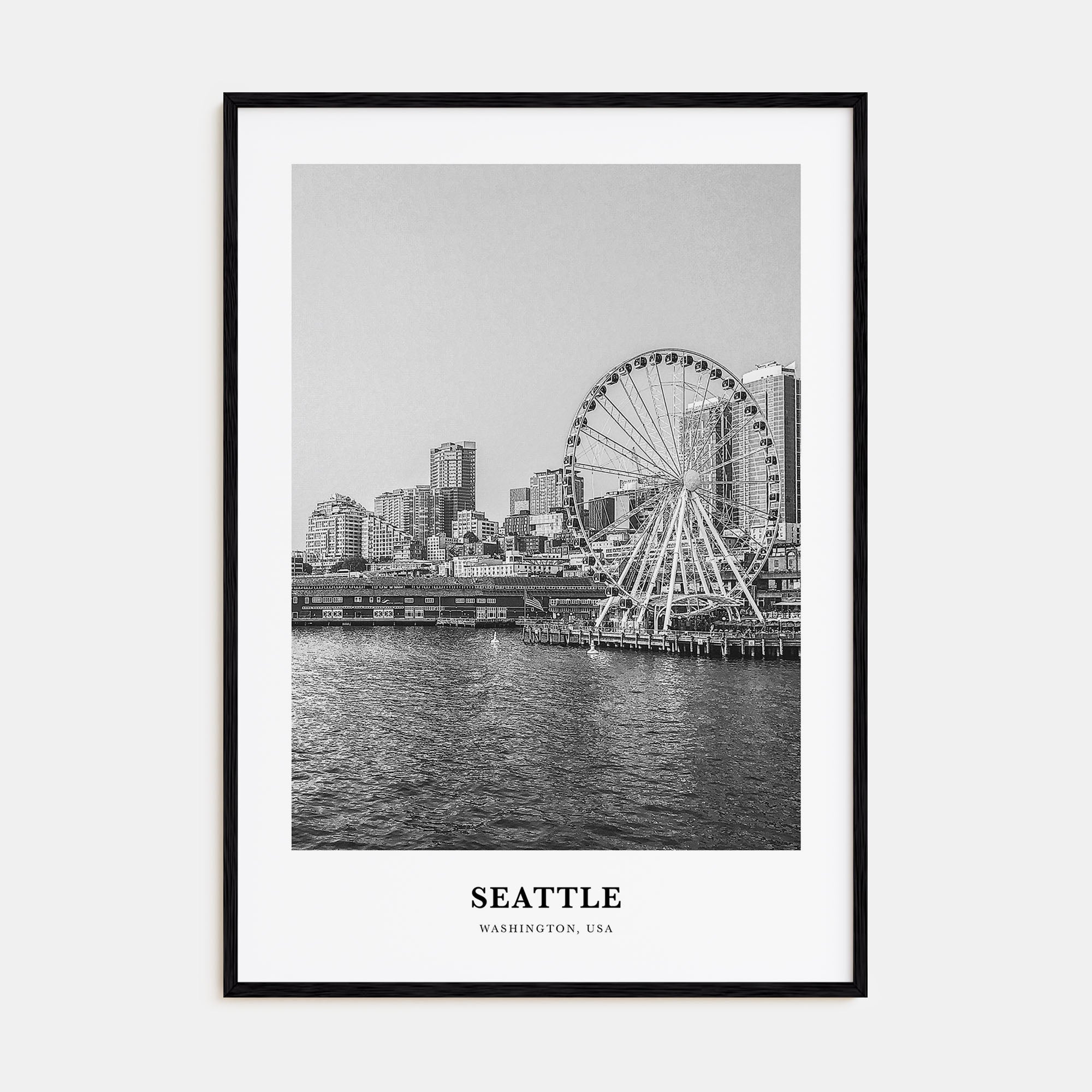 Seattle Portrait B&W No 3 Poster