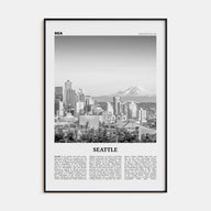Seattle Travel B&W No 1 Poster