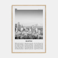 Seattle Travel B&W No 1 Poster
