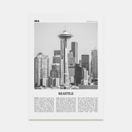 Seattle Travel B&W No 2 Poster