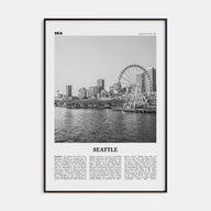 Seattle Travel B&W No 3 Poster