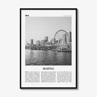 Seattle Print Black and White No 3, Seattle Wall Art, Seattle Poster, Seattle Photo, Seattle Decor, Washington, USA, United States