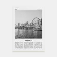 Seattle Travel B&W No 3 Poster