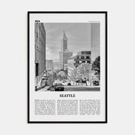 Seattle Travel B&W No 4 Poster