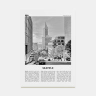 Seattle Travel B&W No 4 Poster
