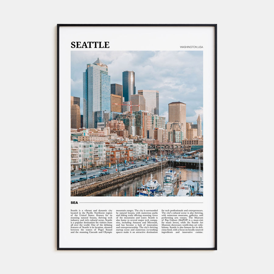Seattle Travel Color No 1 Poster