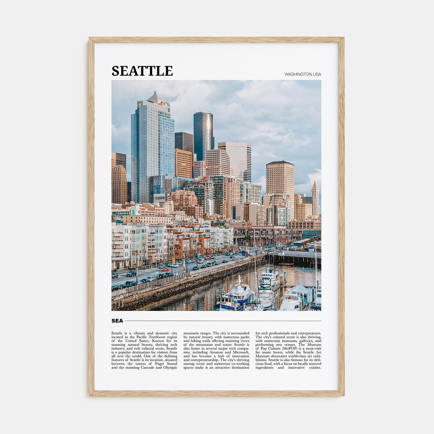Seattle Travel Color No 1 Poster
