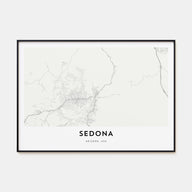 Sedona Map Landscape Poster