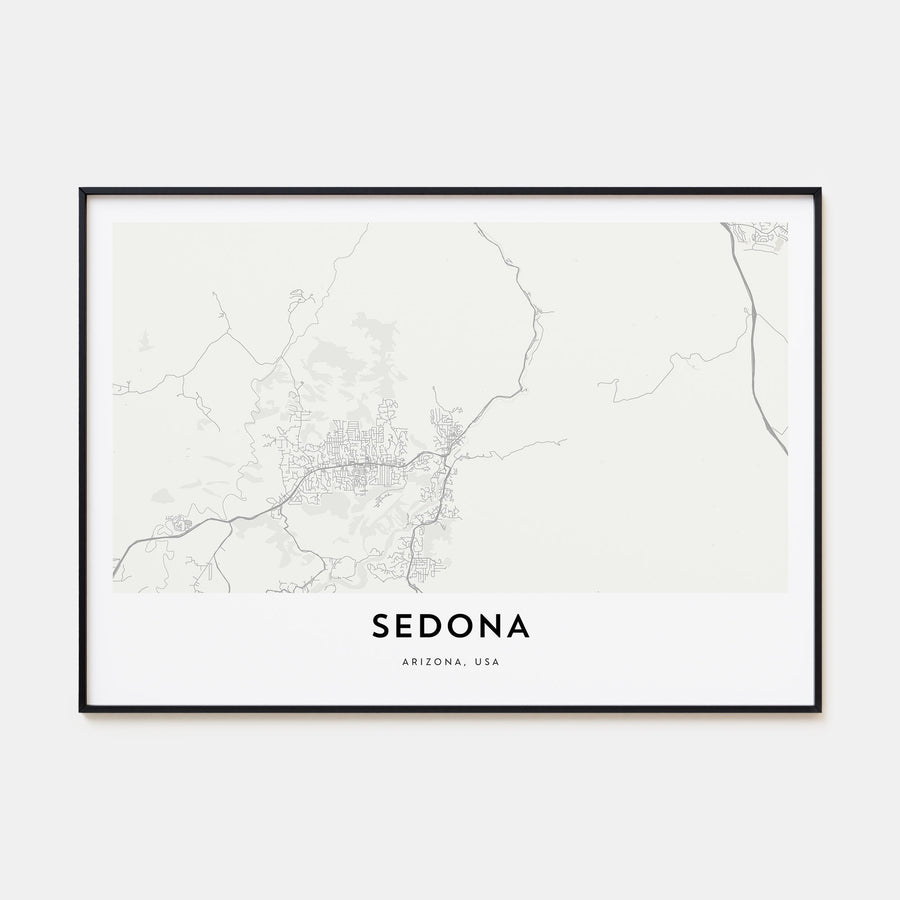 Sedona Map Landscape Poster