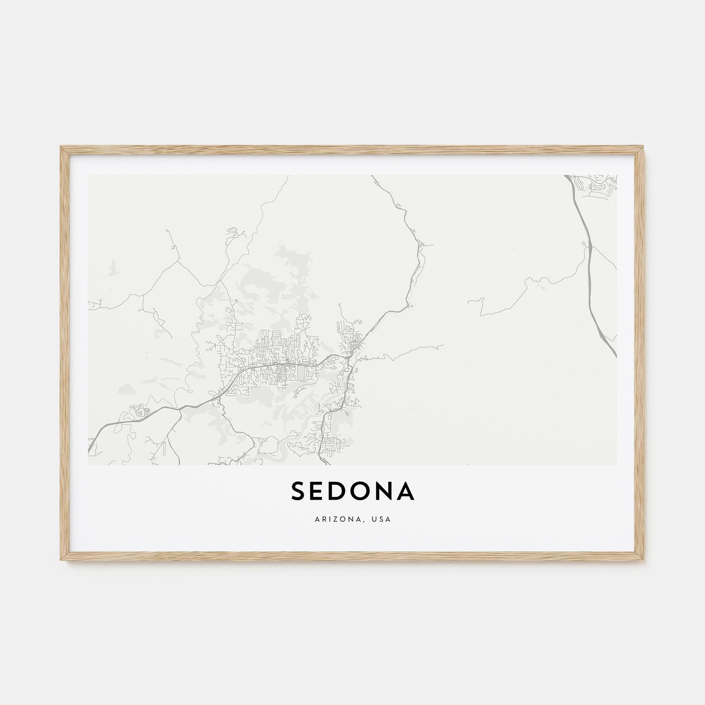 Sedona Map Landscape Poster