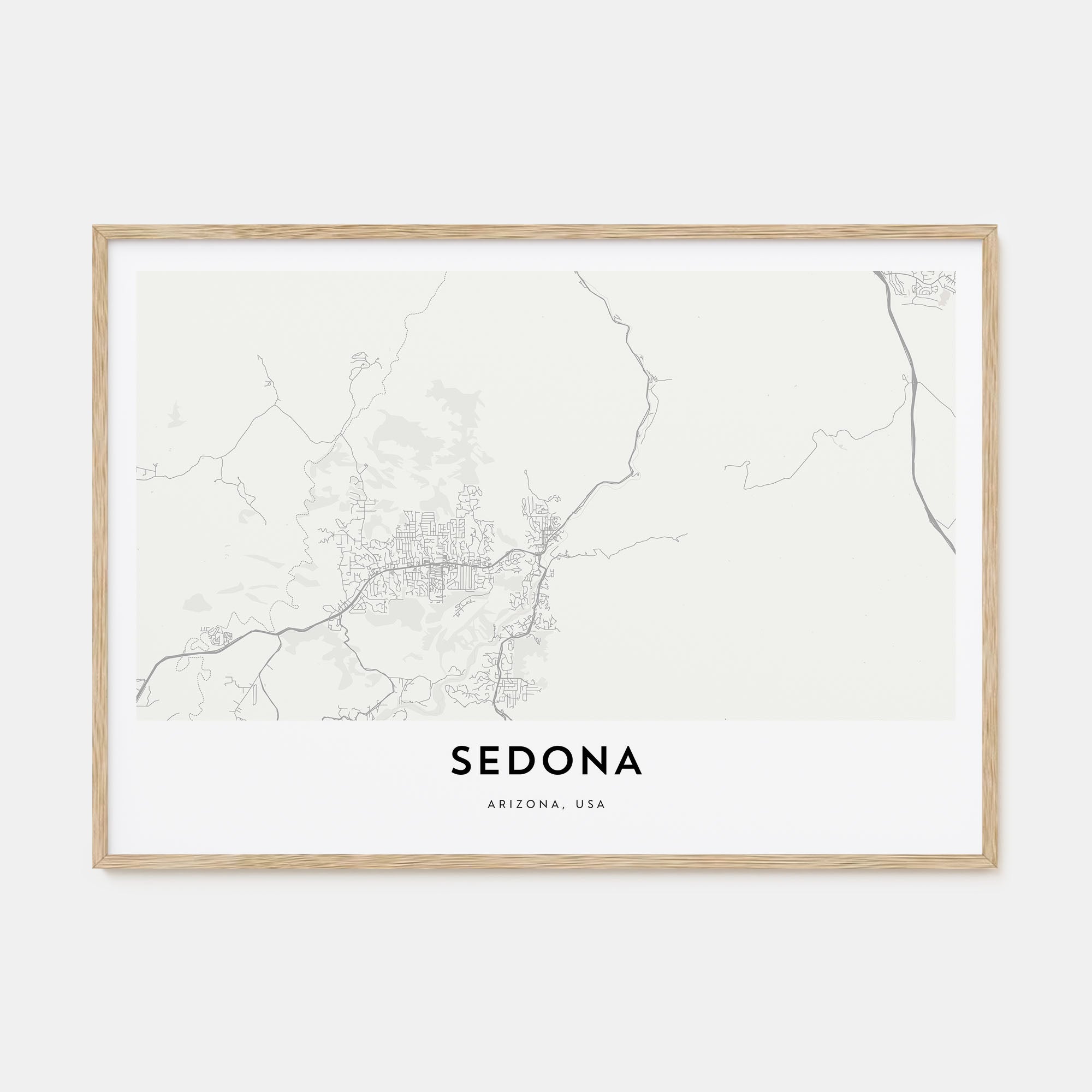 Sedona Map Landscape Poster