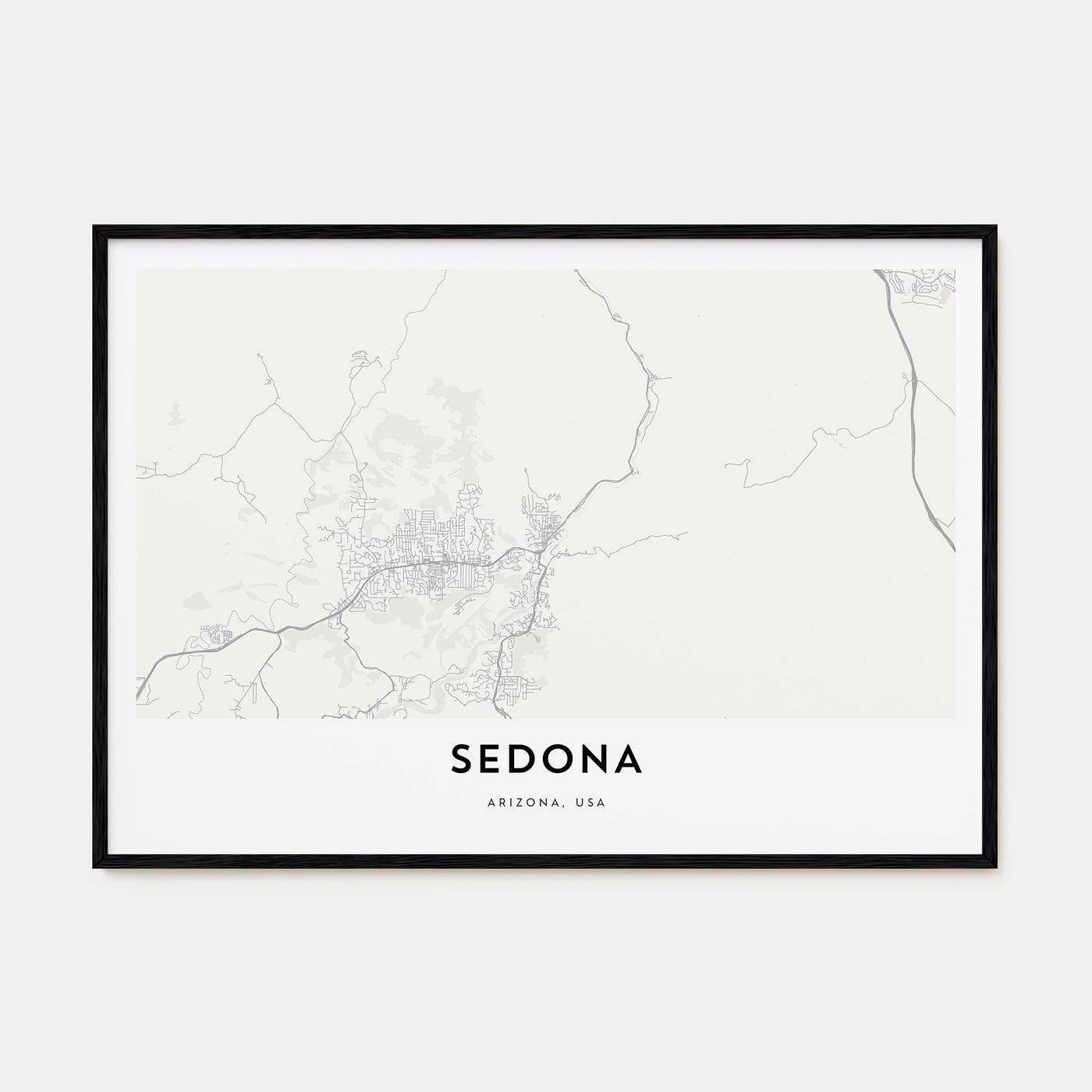 Sedona Map Landscape Poster