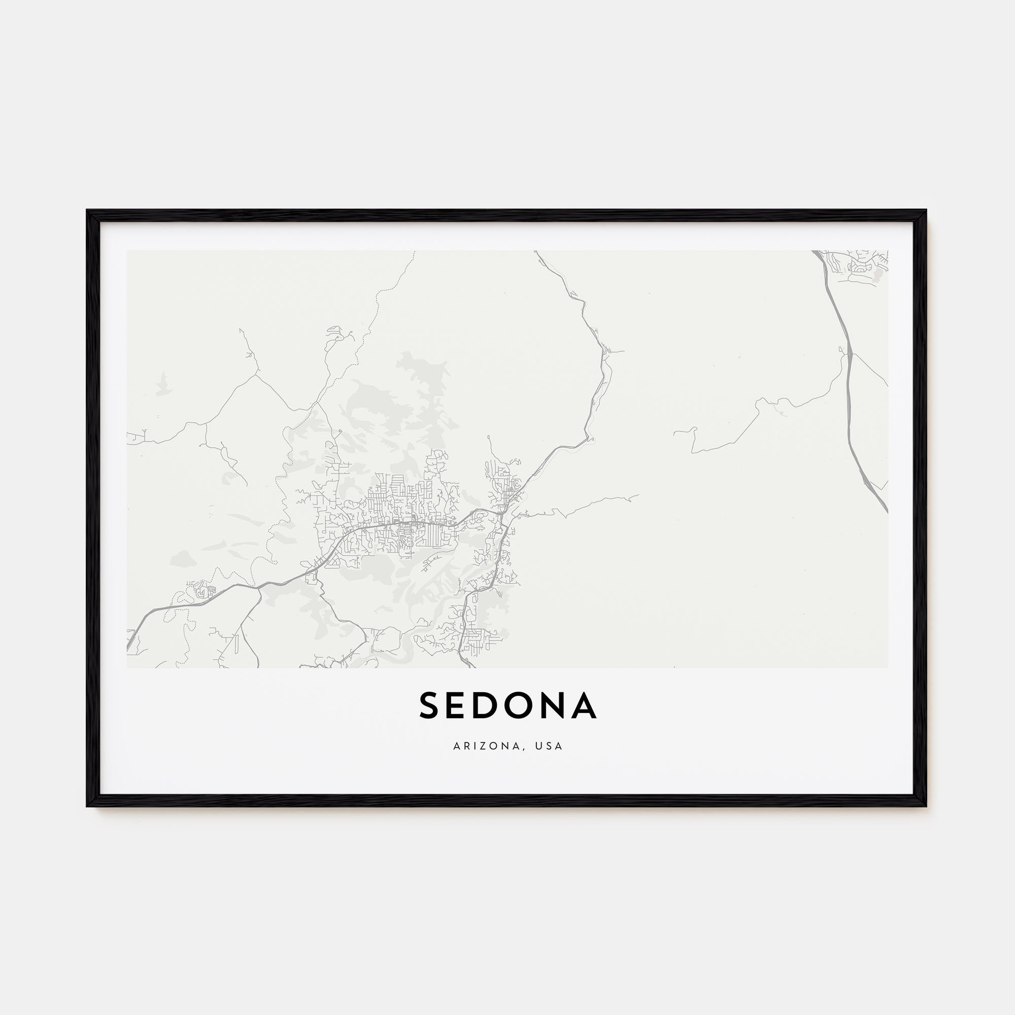 Sedona Map Landscape Poster