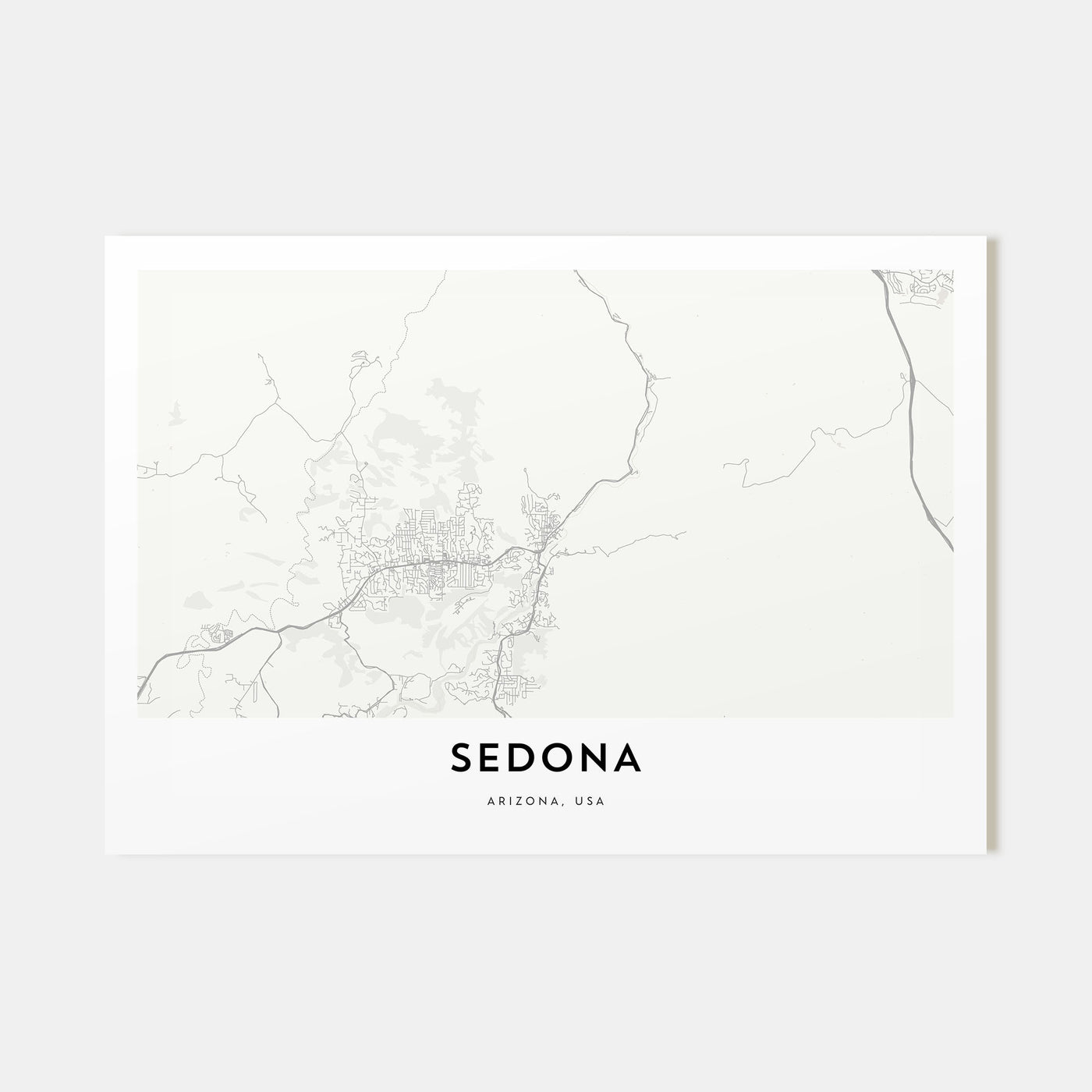 Sedona Map Landscape Poster