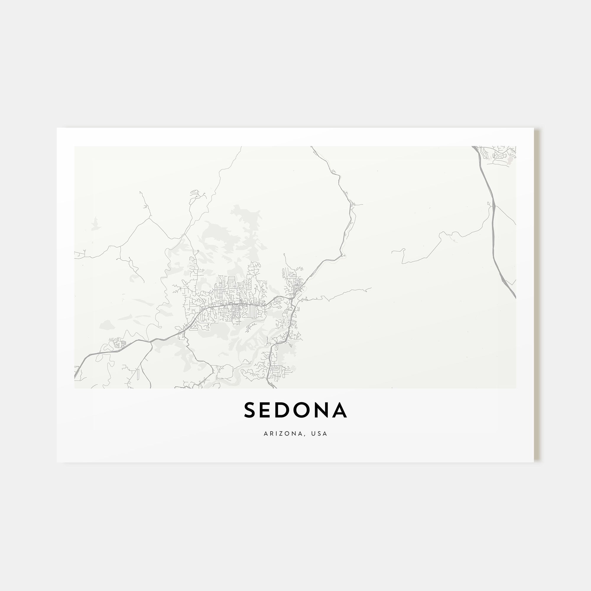 Sedona Map Landscape Poster