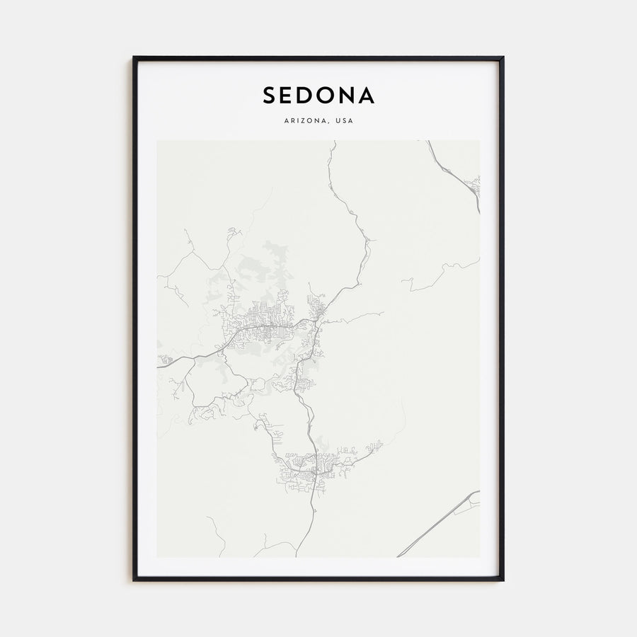 Sedona Map Portrait Poster