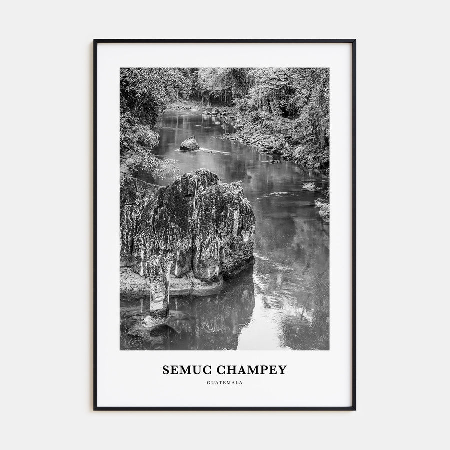 Semuc Champey Portrait B&W Poster