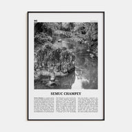 Semuc Champey Travel B&W Poster