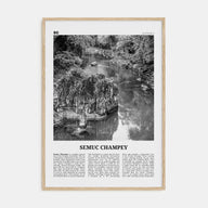 Semuc Champey Travel B&W Poster