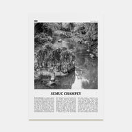 Semuc Champey Travel B&W Poster