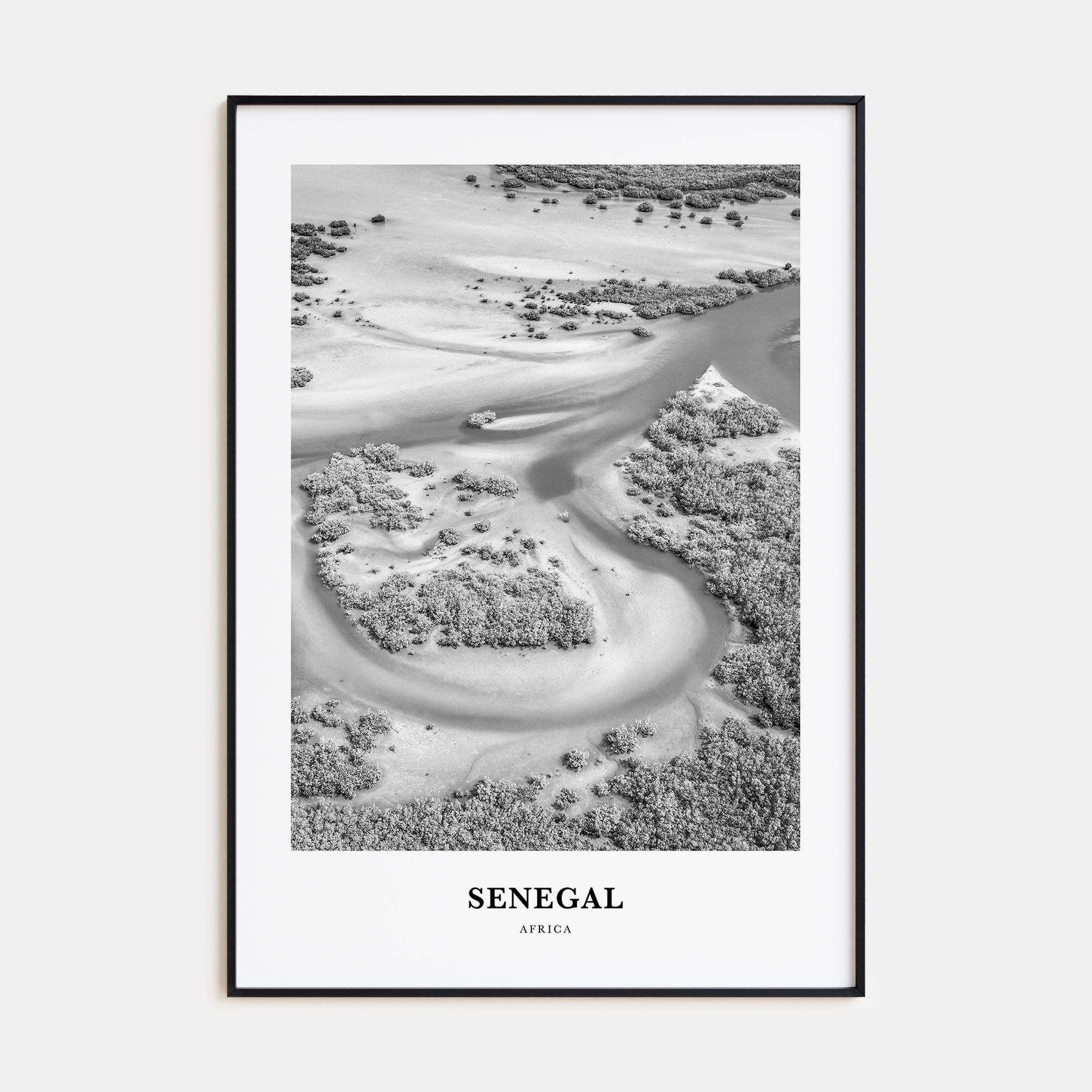 Senegal Portrait B&W Poster