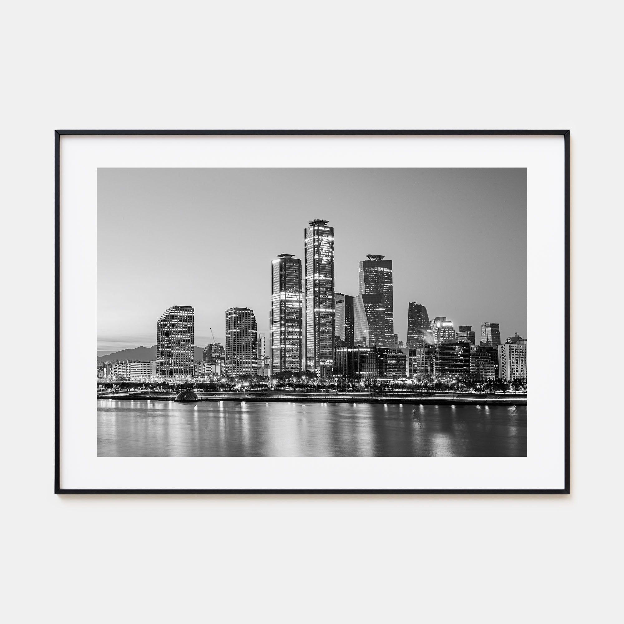Seoul Landscape B&W Poster