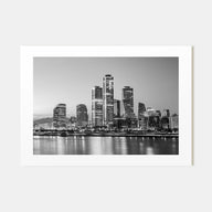 Seoul Landscape B&W Poster