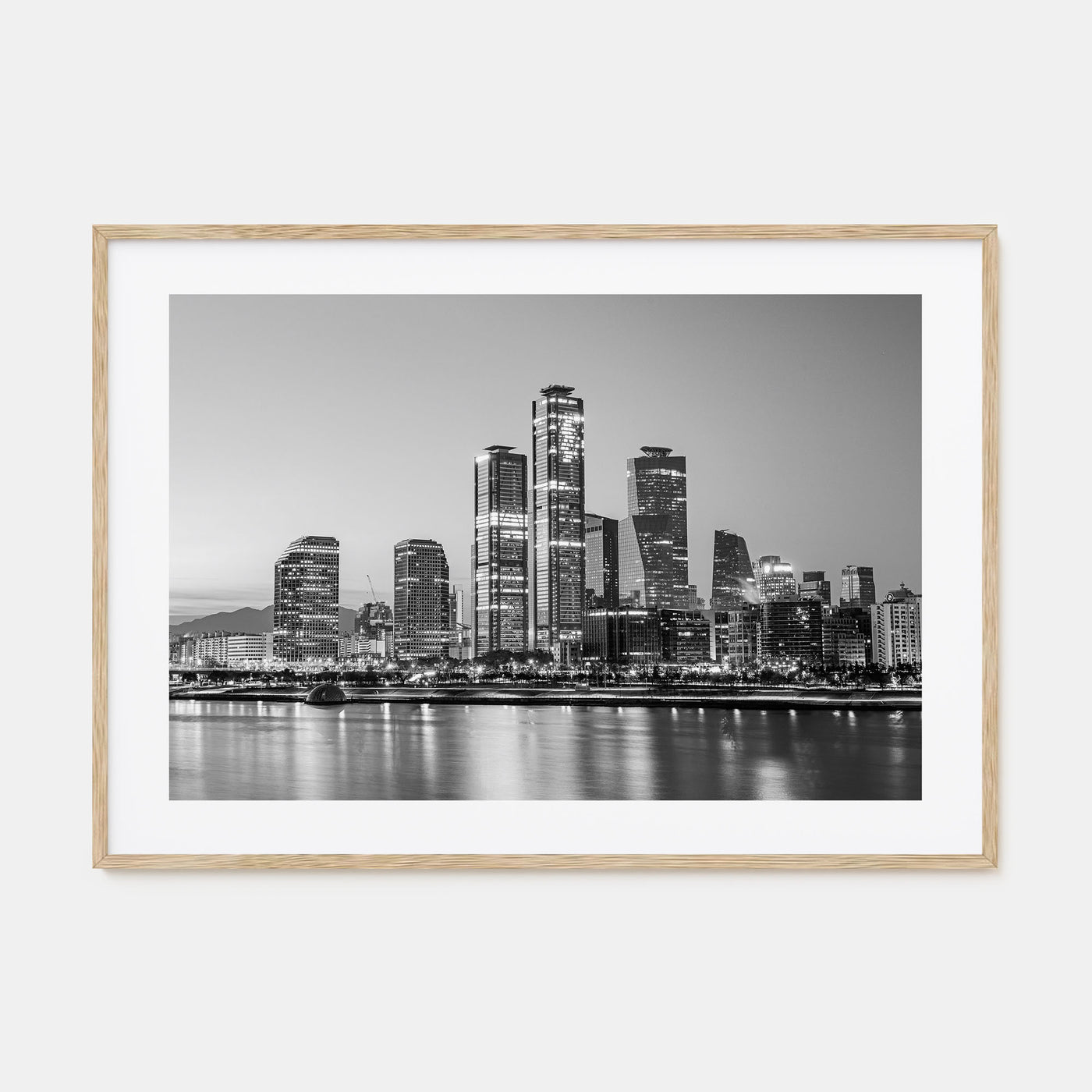 Seoul Landscape B&W Poster