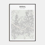 Seoul Map Portrait Poster