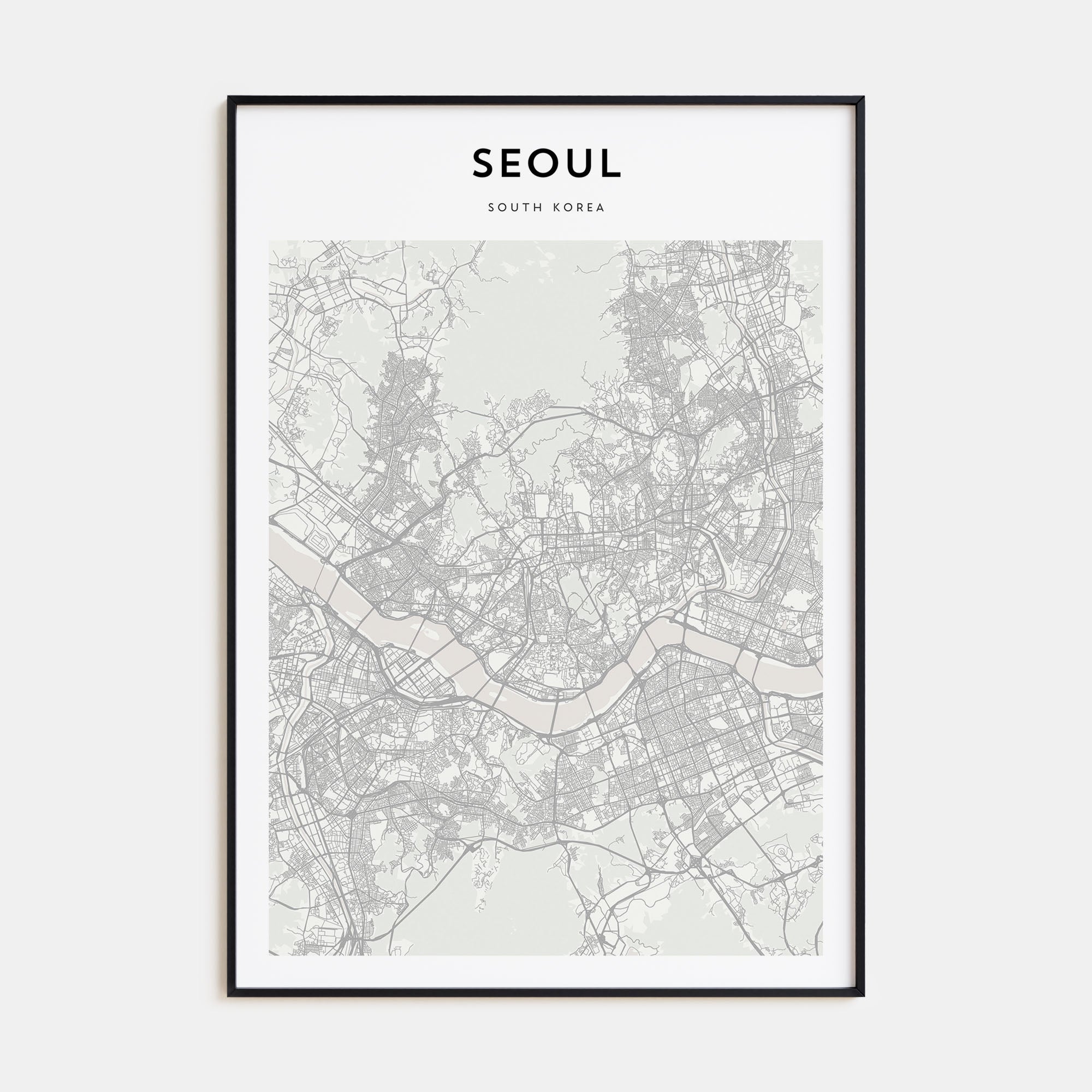 Seoul Map Portrait Poster