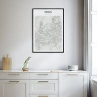 Seoul Map Portrait Poster