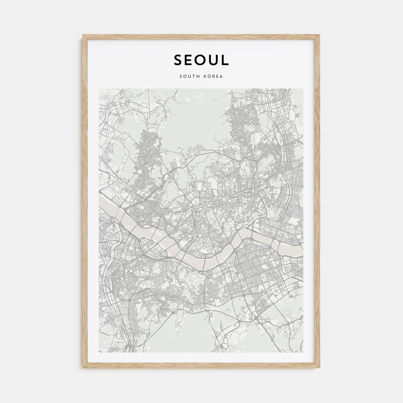 Seoul Map Portrait Poster