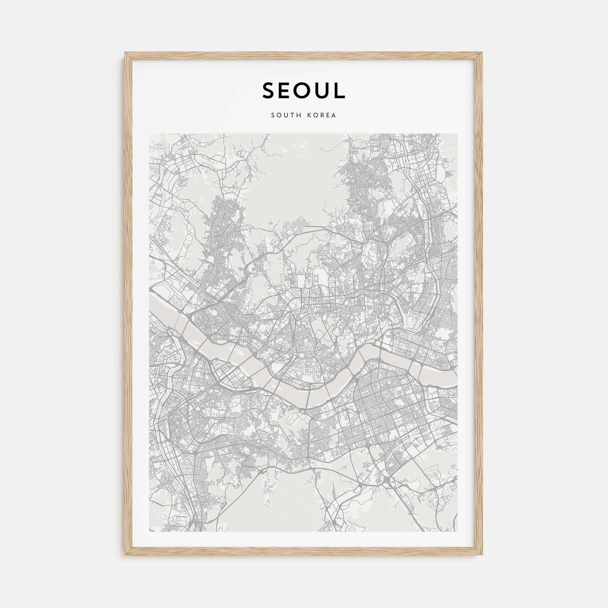 Seoul Map Portrait Poster