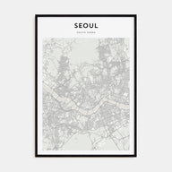 Seoul Map Portrait Poster