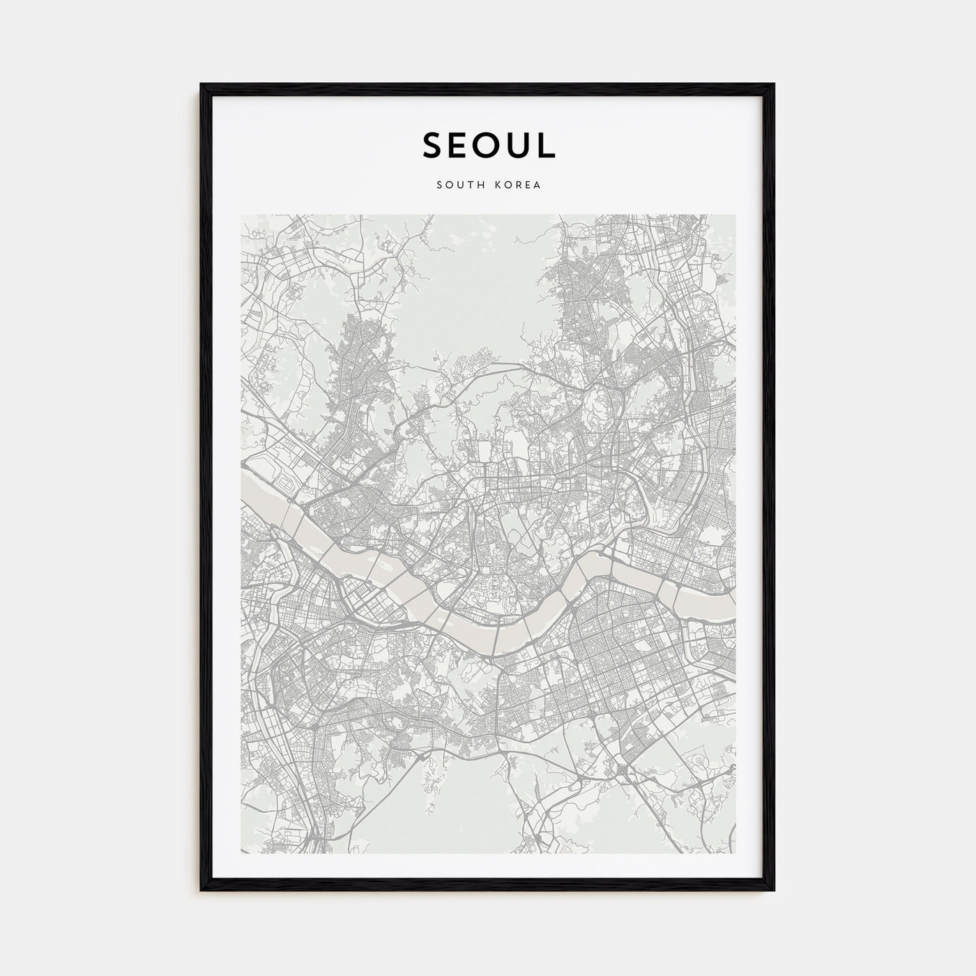 Seoul Map Portrait Poster
