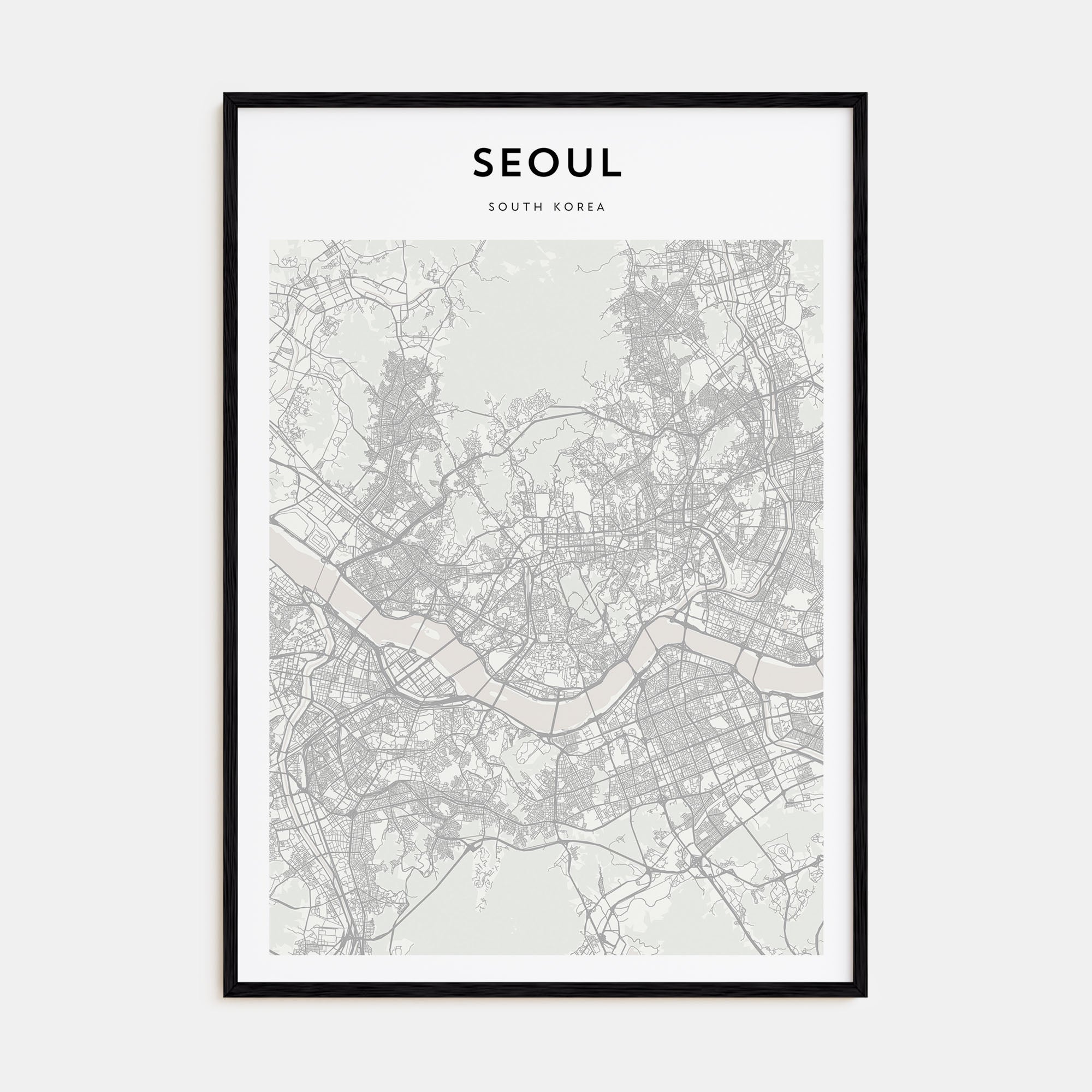 Seoul Map Portrait Poster