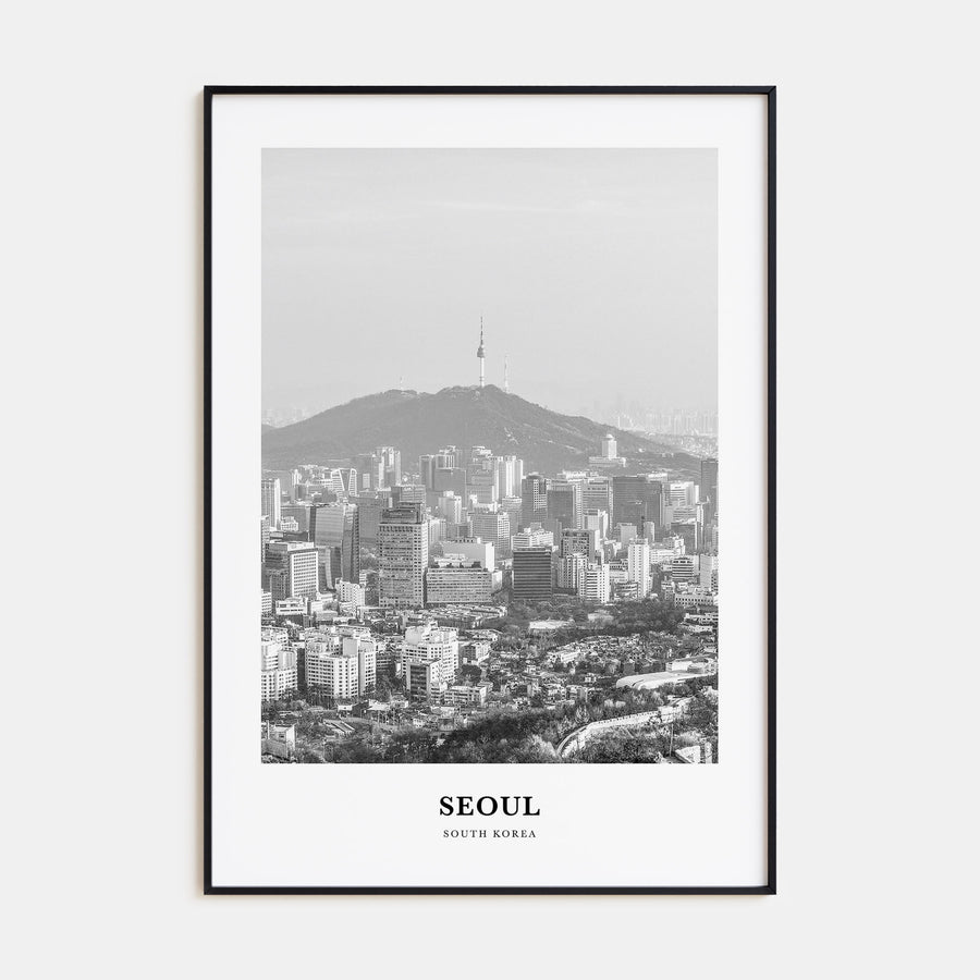 Seoul Portrait B&W No 1 Poster